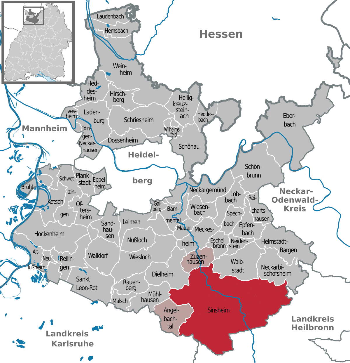 Гессен карта германии